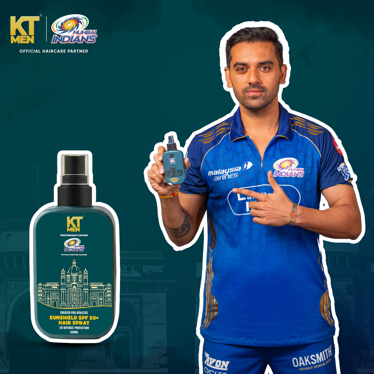 SunShield SPF 50+ Hair Spray – 120 ml (Mumbai Indians)